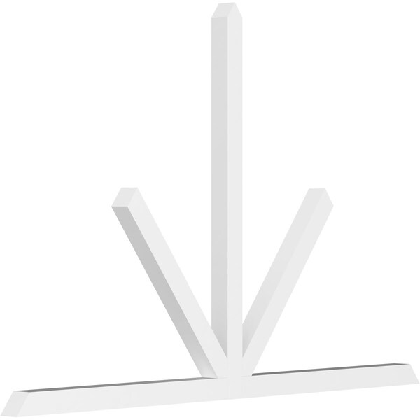Ekena Millwork Saratoga Architectural Grade PVC Gable Bracket, 108"W x 72"H x 4"D x 4"F, 16/12 Pitch GBP108X72X0404SAR00 - main